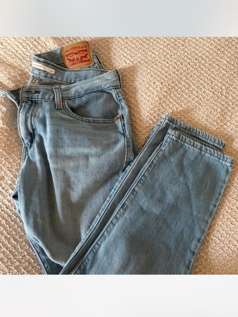 Levi's Light Wash Blue Boyfriend Jeans